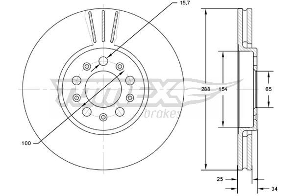 Brzdový kotúč TOMEX Brakes